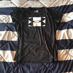Boy Under Amour T-Shirt, Black & Gray, Youth XL